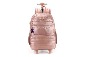 Mochila Up4you Juvenil De Rodinha Rosé - Luxcel